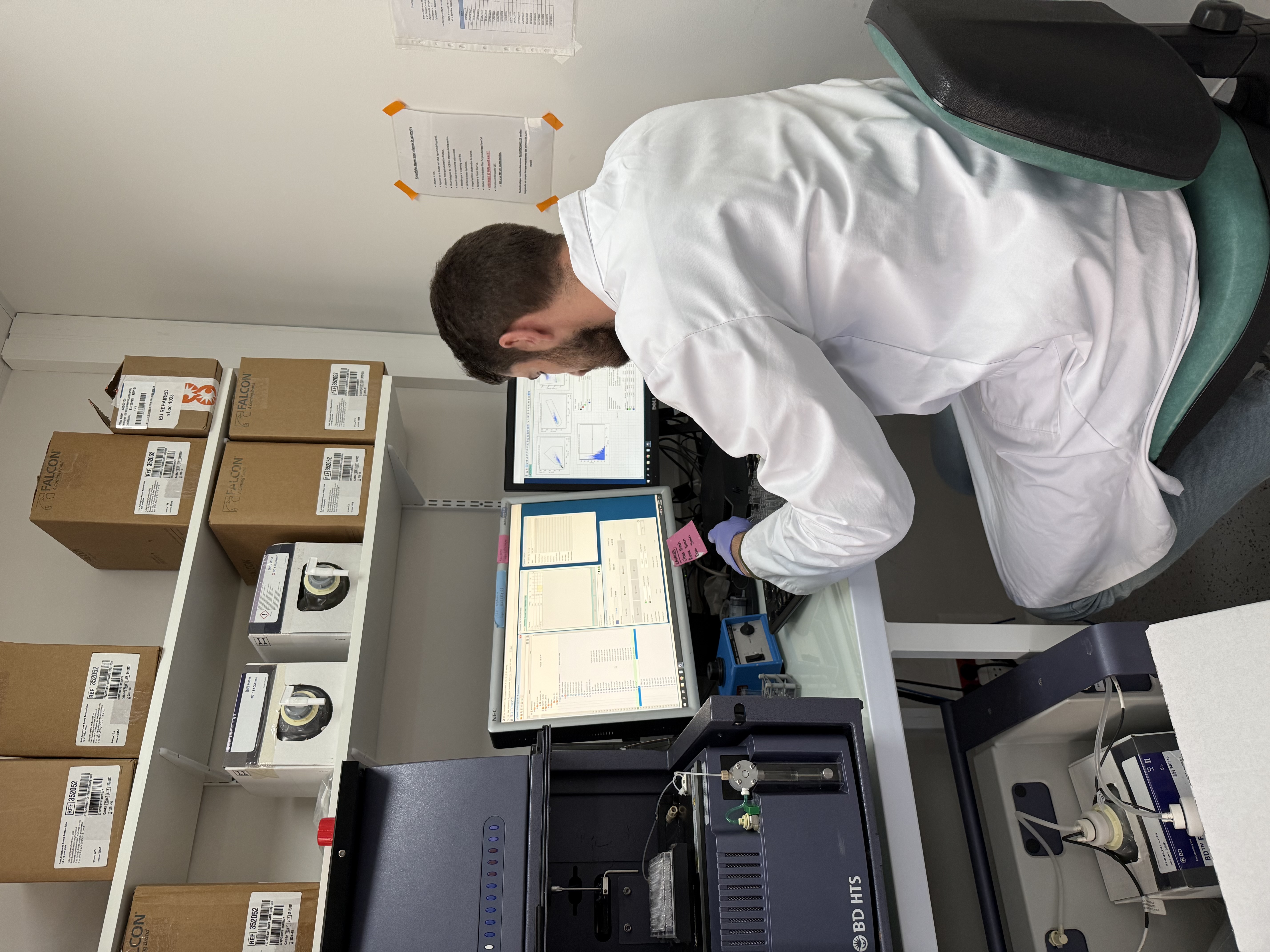 Hugo performing flow cytometry